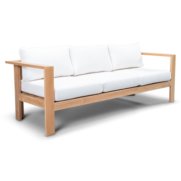 Harmonia Living Ando Outdoor 3 Seat Teak Patio Sofa by Harmonia Living & Reviews Perigold
